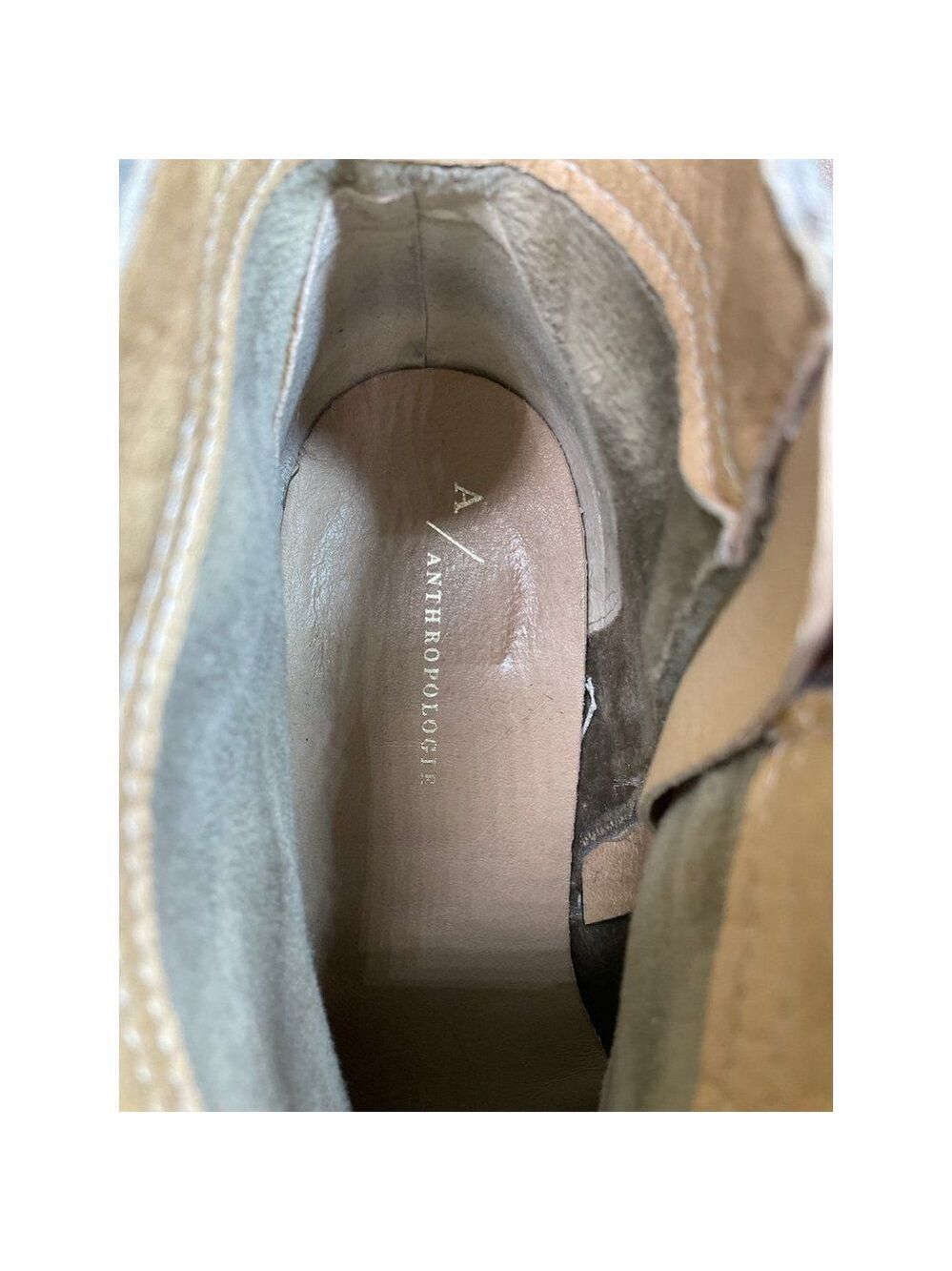 Anthropologie Light Beige Suede Booties for Fall EU 40 US9 few light marks - Picture 8 of 9